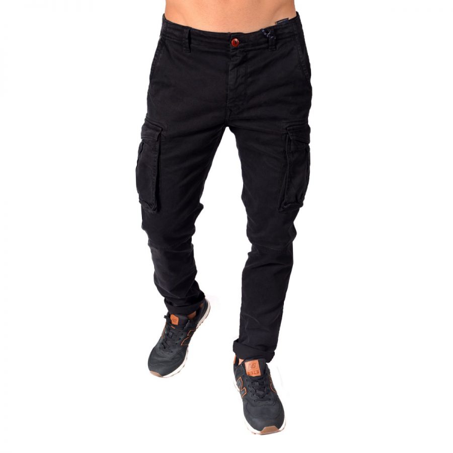 Aνδρικό Παντελόνι SCINN CARGO Χρώμα Μαύρο Bowie-Black