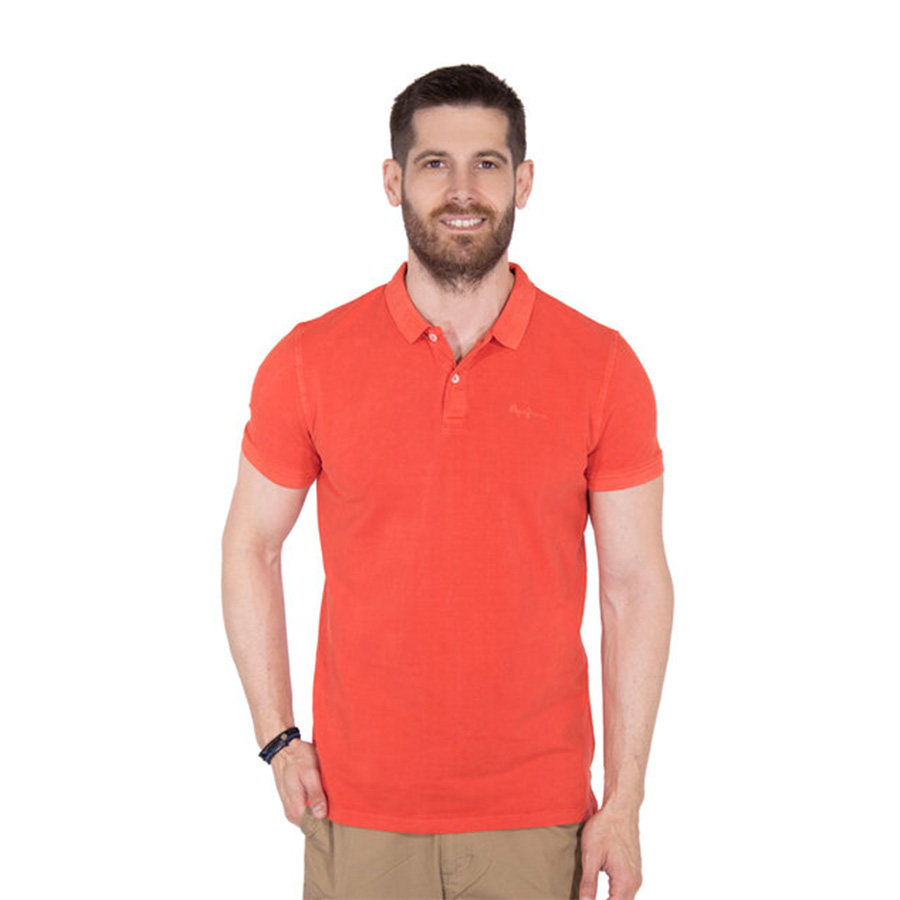 Ανδρική Polo Μπλούζα Pepe Jeans Χρώμα Πορτοκαλί VINCENT GD BASIC POLO SHIRT  PM541225- Brick 262 οrange - Καταστήματα FIGURA Κατερίνη