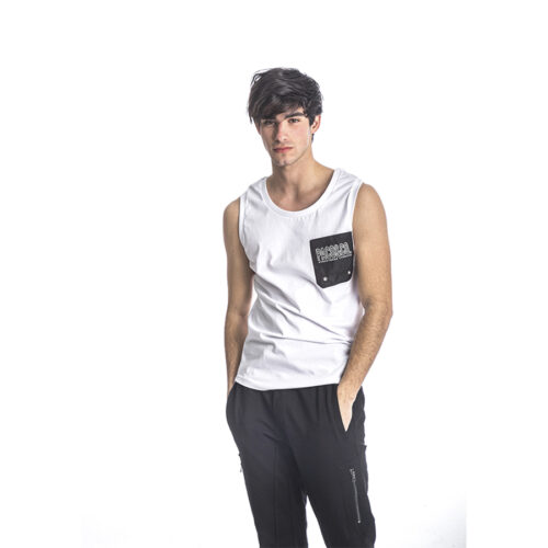 ΑΝΔΡΙΚΟ ΑΜΑΝΙΚΟ T-SHIRT Paco&Co ΧΡΩΜΑ Λευκό 213643-white