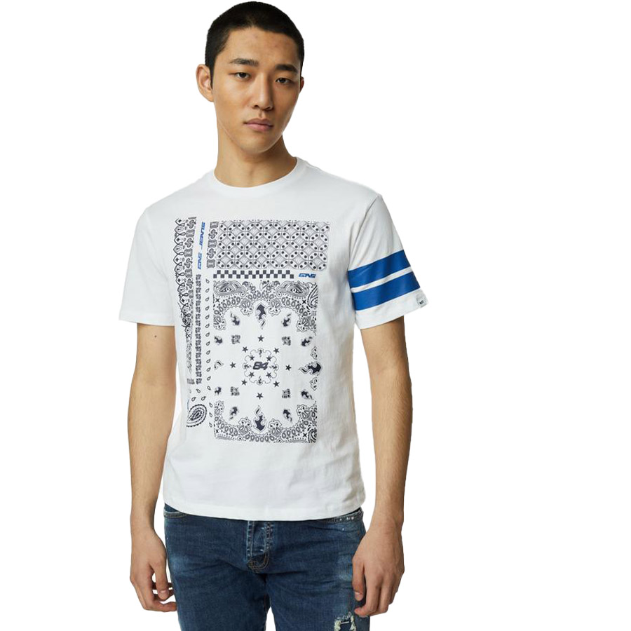 GAS Ανδρικό T-shirt Χρώμα Λευκό SCUBA/S ARABES A1109 54 3368 18 4451 0001-white