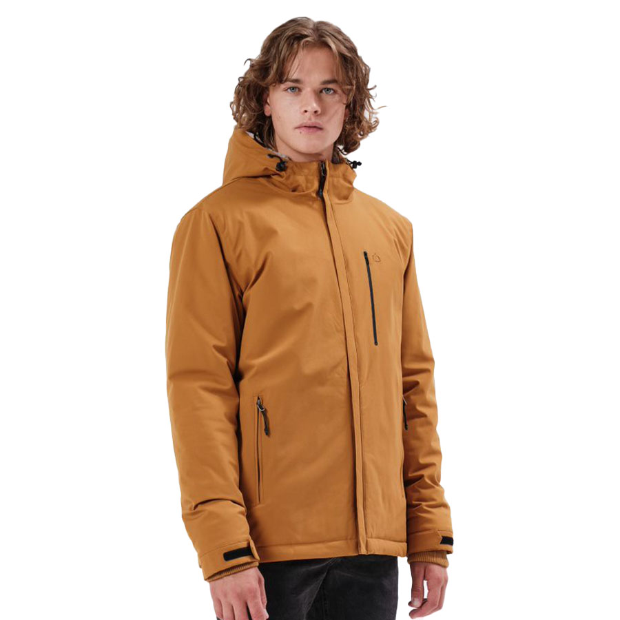 Emerson Ανδρικό Μπουφάν Χρώμα Ώχρα Men's Hooded Jacket with Sherpa Lining 212.EM10.07-K9 OCHRE