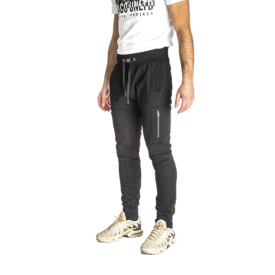 Aνδρικό Παντελόνι Φόρμας PACO & CO Χρώμα Μαύρο Men’s Jogger Pant 218654-black