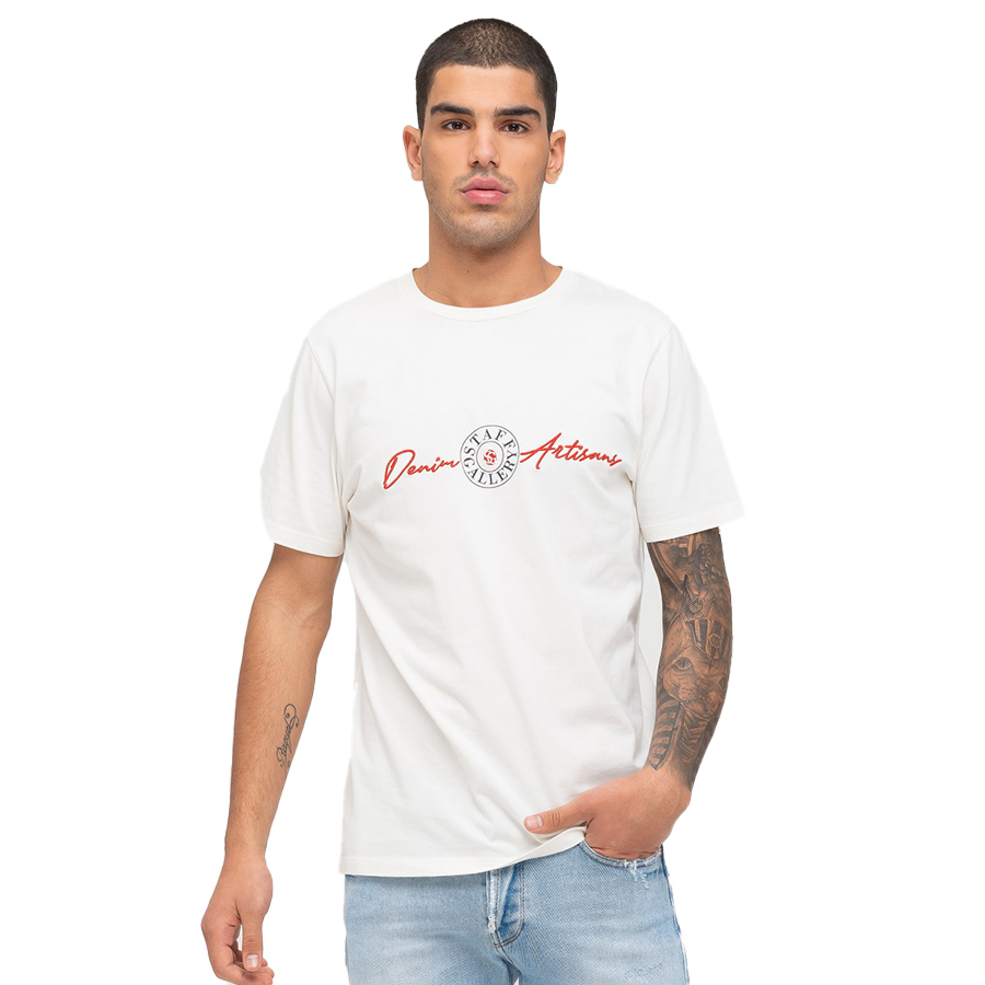 Ανδρικό T-Shirt STAFF Χρώμα Λευκό ZAK MAN T-SHIRT 64-004.047-OFF WHITE