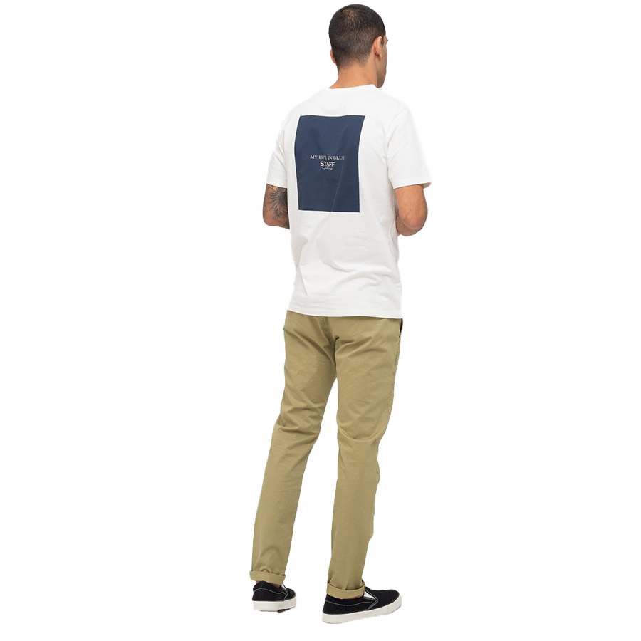 Ανδρικό T-Shirt STAFF Χρώμα Λευκό REX MAN T-SHIRT 64-007.047-OFF WHITE