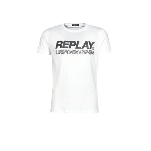 Ανδρικό T-shirt Replay Xρώμα Λευκό Replay UNIFORM DENIM JERSEY T-SHIRT M6009.000.2660-001 white
