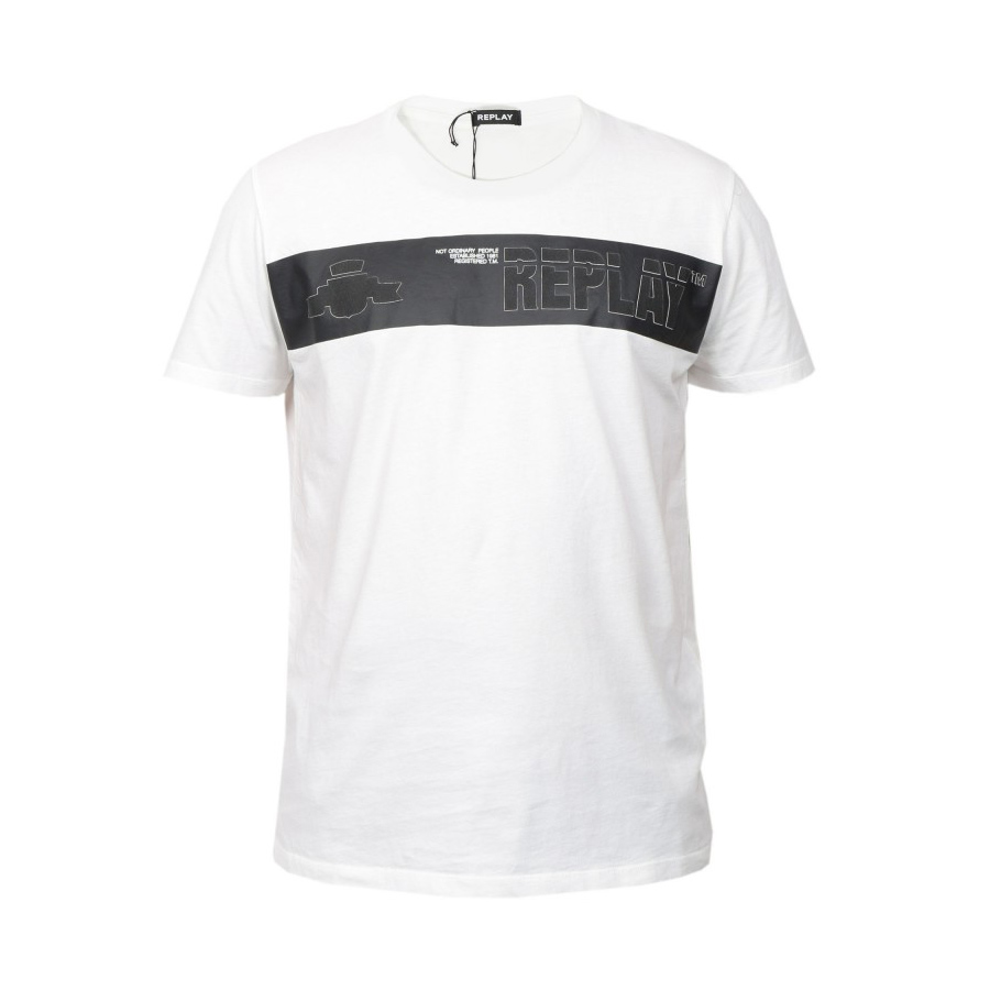 Replay Ανδρικό T-shirt Xρώμα Λευκό REPLAY BASIC JERSEY M6011.000.2660 001-white