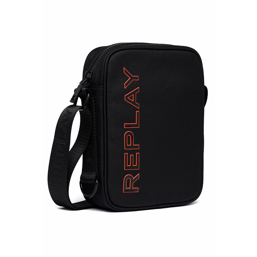 Replay Ανδρική Τσάντα Ώμου – Χιαστί Χρώμα Μαύρο REPLAY CRINCKLE EFFECT CROSSBODY FM3563.000.A0454 098 black