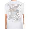 Ανδρικό T-shirt Replay Xρώμα Λευκό REPLAY 81 SQDN JAPAN AND HAWAII PRINT T-SHIRT M6023.000.22662G-001 white
