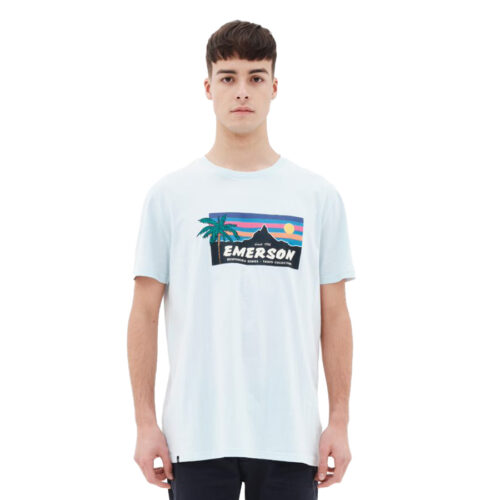 Ανδρικό T-Shirt Emerson Χρώμα Ανοιχτό Μπλε Emerson Men's S/S T-Shirt 221.EM33.11-L.blue