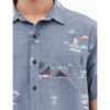 Emerson Ανδρικό Πουκάμισο Men's s/s Shirt 221.EM61.03-PR270 MIDNIGHT BLUE
