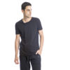 ΑΝΔΡΙΚΟ T-SHIRT RAW CUT NECK Paco&Co ΧΡΩΜΑ MΑΥΡΟ 13574-black