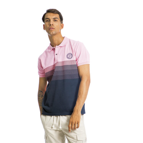 ΑΝΔΡΙΚΟ POLO Paco&Co ΧΡΩΜΑ Ροζ/Μπλε POLO 2 COLORS 13593- pink/blue