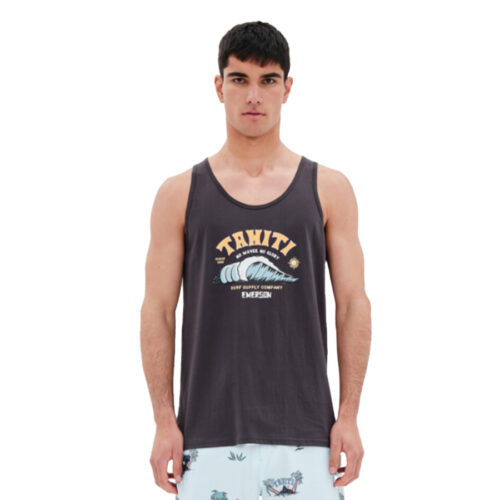 Ανδρική Αμάνικη Μπλούζα Emerson Χρώμα Μαύρο EMERSON TAHITI WAVE GRAPHIC MEN'S TANK TOP 221.EM37.39 off black