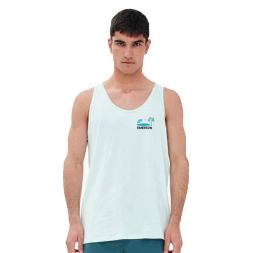 Ανδρική Αμάνικη Μπλούζα Emerson Χρώμα Βεραμάν EMERSON ABSTRACT TROPICAL WAVE GRAPHIC MEN'S TANK 221.EM37.41 veraman
