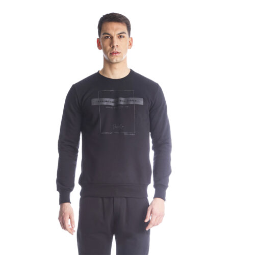 Ανδρικό Φούτερ Με Κουκούλα Paco & Co Χρώμα Μαύρο 2288845-black