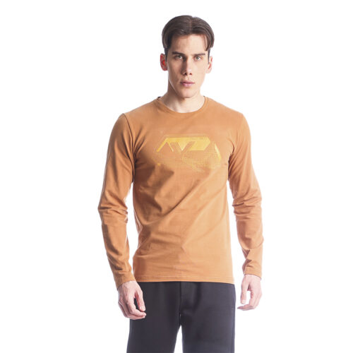 Ανδρική Μπλούζα Λεπτή Μακρυμάνικη Paco & Co Χρώμα Ανοιχτό Καφέ 2288825-light brown