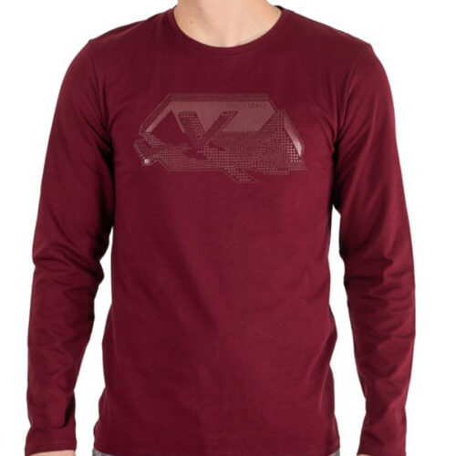 Ανδρική Μπλούζα Λεπτή Μακρυμάνικη Paco & Co Χρώμα Μπορντό 2288825-bordeaux