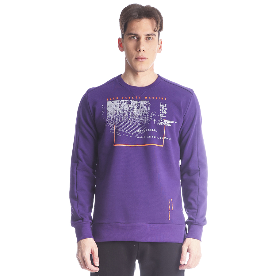 Ανδρικό Φούτερ Paco & Co Χρώμα Μωβ 2288838-purple
