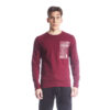 Ανδρική Μπλούζα Λεπτή Μακρυμάνικη Paco & Co Χρώμα Μπορντό 2288822-bordeaux