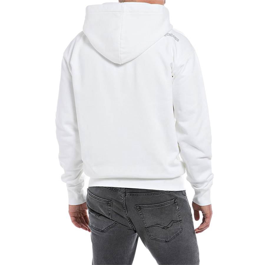 Replay Ανδρική Φούτερ Ζακέτα Xρώμα Λευκό REPLAY Full Zip Sweatshirt M6268.000.23040P-801 chalk