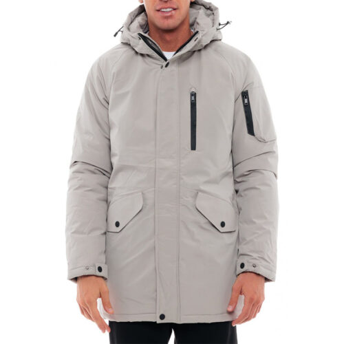 Biston Ανδρικό demi μπουφάν με ενσωματωμένη κουκούλα Χρώμα Γκρι Jacket 48-201-018 016 light grey
