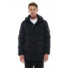 Biston Ανδρικό demi μπουφάν με ενσωματωμένη κουκούλα Χρώμα Μαύρο Jacket 48-201-026 010 black