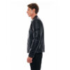 Biston Ανδρικό πανωφόρι με κουκούλα από συνθετική δερματίνη Χρώμα Μαύρο Jacket 48-201-087 010 black