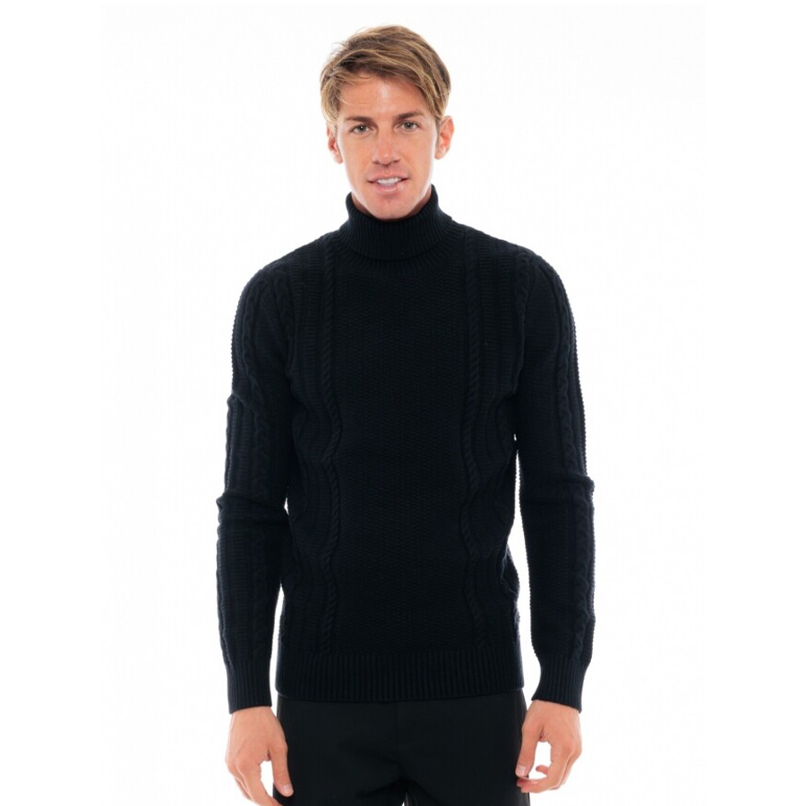 Biston Ανδρική μπλούζα με ψηλό γιακά Χρώμα Μαύρο Biston 48-206-035 010 black