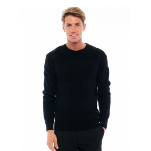 Biston Ανδρική πλεκτή μπλούζα με στρόγγυλο λαιμό Χρώμα Μαύρο Biston 48-206-025 010 black