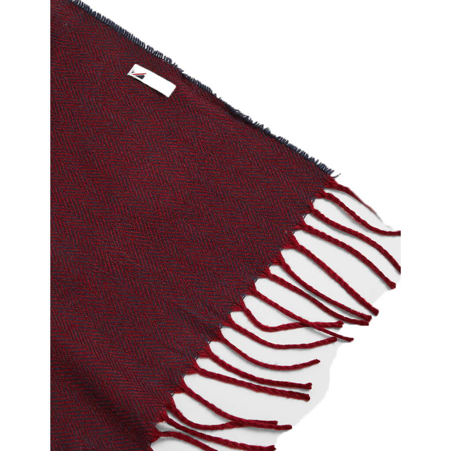 Pepe Jeans Ανδρικό Κασκόλ Χρώμα Κόκκινο HUDSON SCARF FRINGES SCARF PM110450-286/BURNT RED