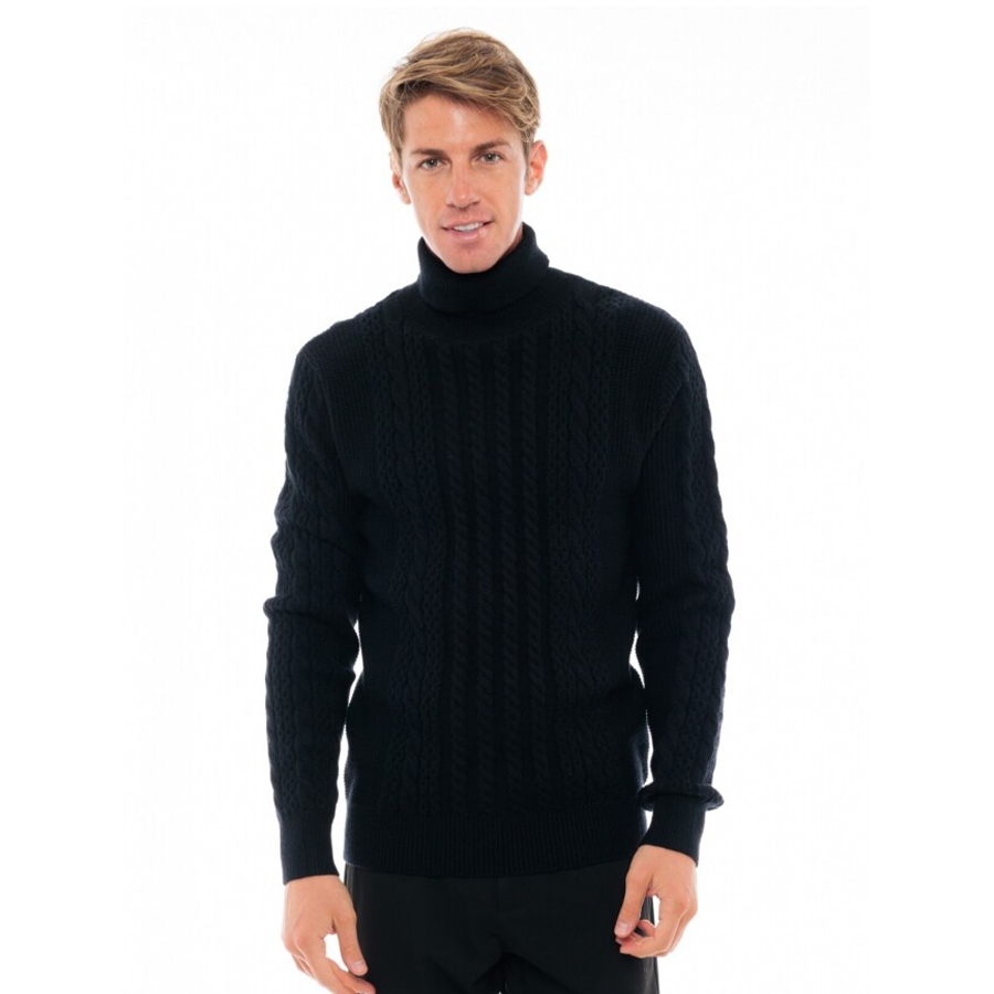 Biston Ανδρική μπλούζα με ψηλό γιακά Χρώμα Μαύρο Biston 48-206-028 010 black