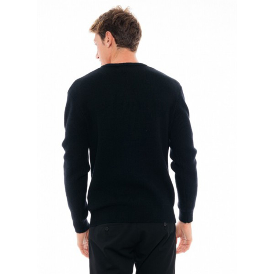Biston Ανδρική πλεκτή μπλούζα με στρόγγυλο λαιμό Χρώμα Μαύρο Biston 48-206-025 010 black