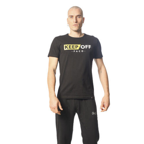 ΑΝΔΡΙΚΟ T-SHIRT Paco&Co ΧΡΩΜΑ ΜΑΥΡΟ 2331078-black