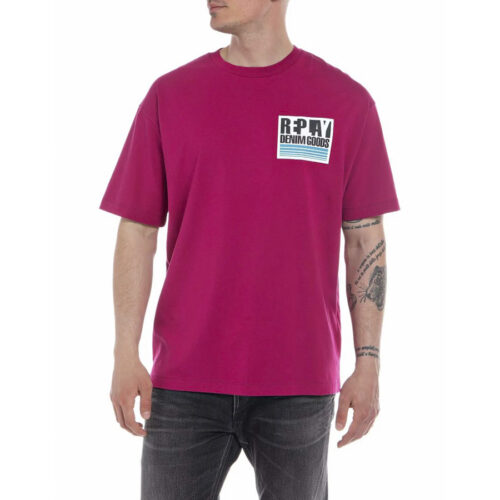 Replay Ανδρικό T-shirt Xρώμα ΡΟΖ REPLAY CREWNECK T-SHIRT M6497 .000.23062-370-CYCLAMEN
