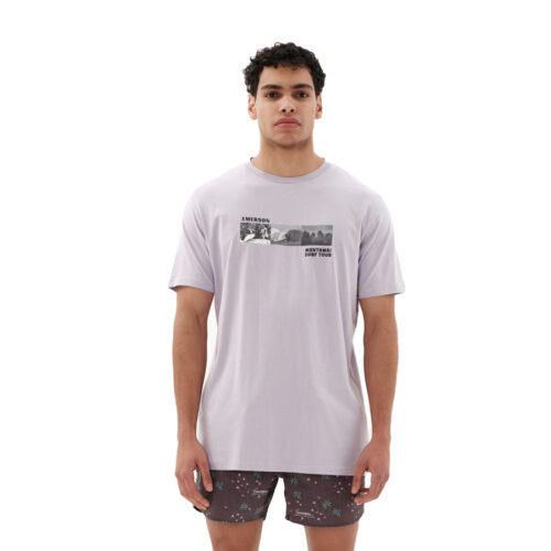 Emerson Ανδρικό T-shirt Κοντομάνικo Χρώμα Λιλά Men's S/S T-Shirt 231.EM33.142-LILAC