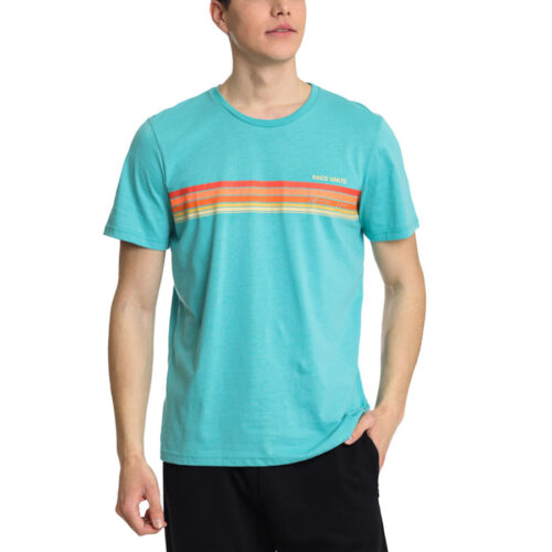 ΑΝΔΡΙΚΟ T-SHIRT Paco&Co ΧΡΩΜΑ Τιρκουάζ 2431040-turquoise