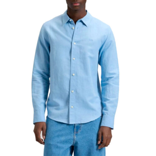 LEE ΑΝΔΡΙΚΟ Λινό ΠΟΥΚΑΜΙΣΟ Γαλάζιο Shirt 112376556- Malogen Light blue