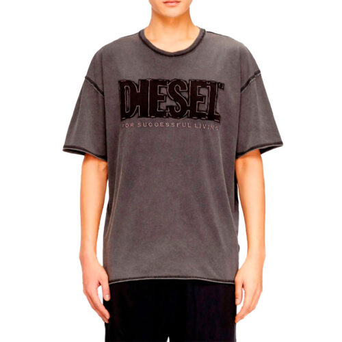 DIESEL ΑΝΔΡΙΚΟ T-SHIRT Χρώμα Μαύρο T-SHIRT A21041 0KMAH- T-RAWBOXT- 9XX BLACK