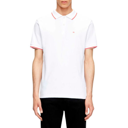 DIESEL ΑΝΔΡΙΚΟ T-SHIRT Χρώμα Λευκό POLO SHIRT A15033 0JMAD -T-FERRY-MICRODIV 100 WHITE
