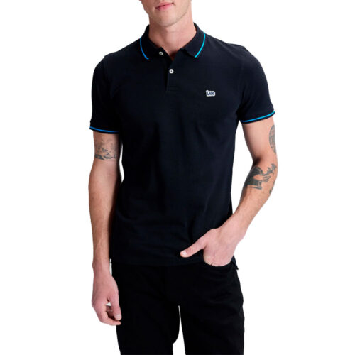LEE ΑΝΔΡΙΚΟ POLO ΧΡΩΜΑ Μαύρο PIQUE POLO LG1ARL01- Black