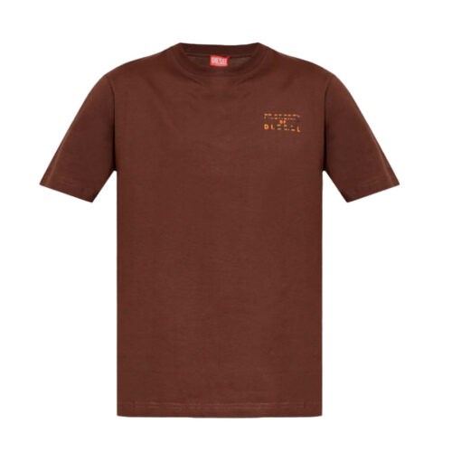 DIESEL ΑΝΔΡΙΚΟ T-SHIRT Χρώμα Καφέ T-SHIRT A2096 0QIAM - T-ADJUST-V5- 7FG BROWN