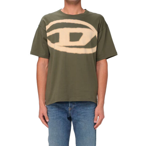 DIESEL ΑΝΔΡΙΚΟ T-SHIRT Χρώμα Λαδί T-SHIRT A14872 0QKAS- T-BOXT- BLEACH 51F- OLIVE