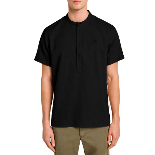 Ανδρικό Κοντομάνικο ΜΑΟ Πουκάμισο  STAFF Χρώμα Μαύρο Trevor Man Shirt 61-204.055- BLACK