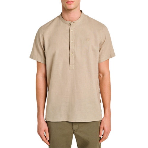 Ανδρικό Κοντομάνικο ΜΑΟ Πουκάμισο  STAFF Χρώμα Άμμου Trevor Man Shirt 61-204.055- Sand