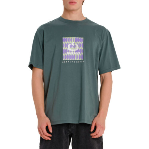 Emerson Ανδρικό T-shirt Κοντομάνικo Χρώμα Λαδί Men's S/S T-Shirt 261.EM33.39- Silver Pine