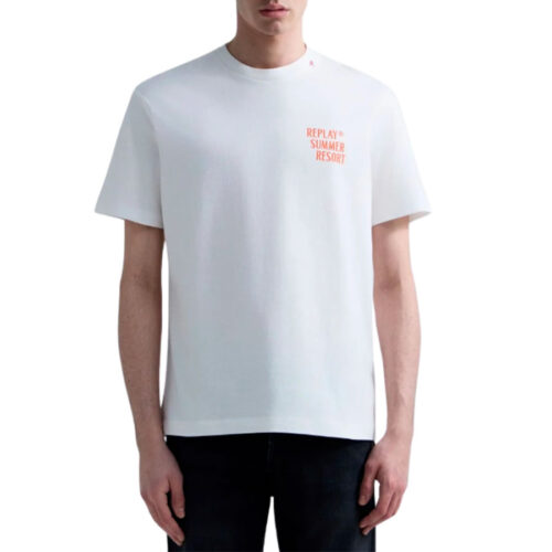 Replay Ανδρικό T-SHIRT Xρώμα Λευκό M3378.000.23608P.011- White