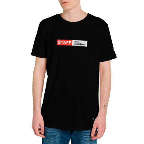 Ανδρικό T-Shirt  STAFF Χρώμα Μαύρο Presley Man T-Shirt 64-014.055 - BLACK