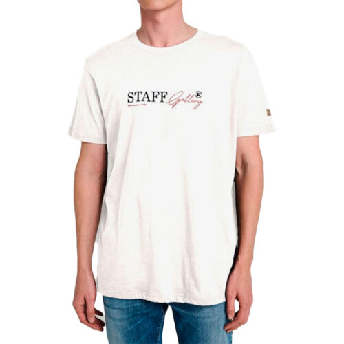 Ανδρικό T-Shirt  STAFF Χρώμα Λευκό Ken Man T-Shirt 64-009.055 - OFF WHITE