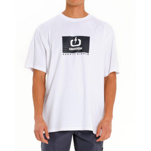 Emerson Ανδρικό T-shirt Κοντομάνικo Χρώμα Λευκό Men's S/S T-Shirt 261.EM33.10- White