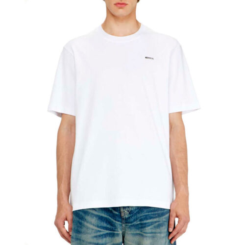 DIESEL ΑΝΔΡΙΚΟ T-SHIRT Χρώμα Λευκό T-ADJUST-MET T-SHIRT A19646 0AIJU 100-White
